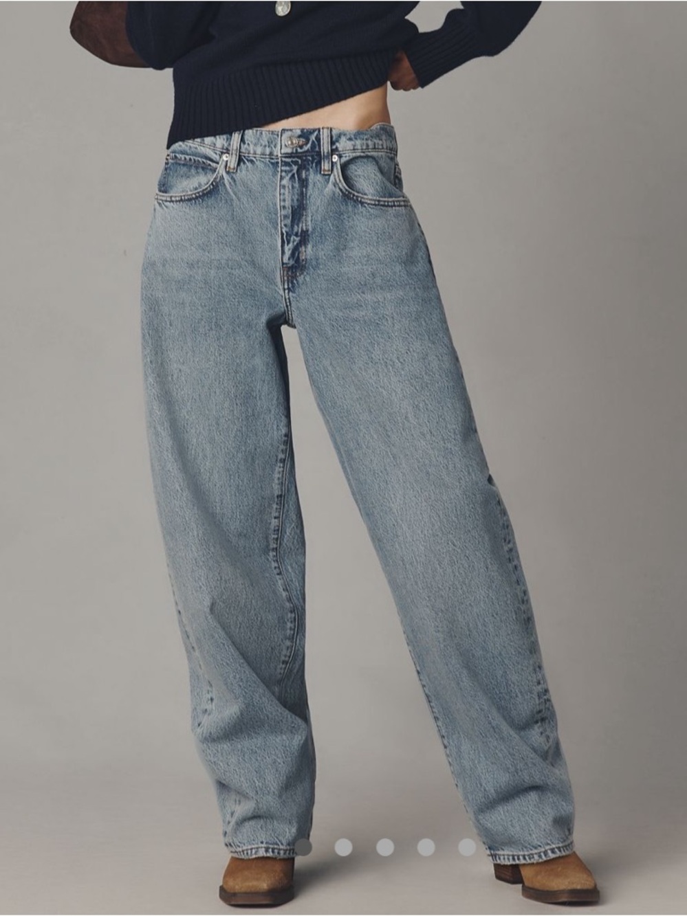 NWT FRAME Low-Slung Low Rise Barrel Jeans Size 27